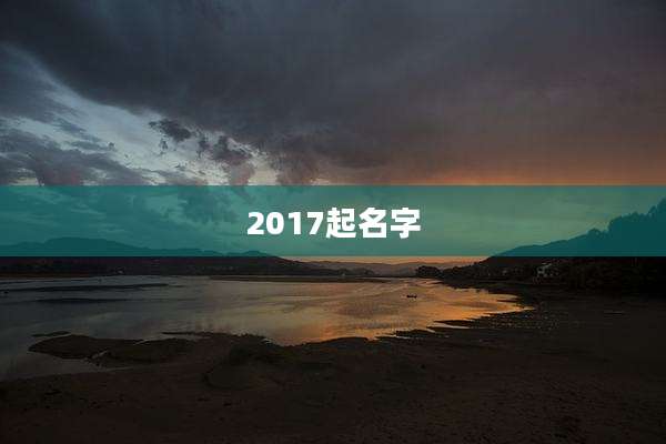 2017起名字