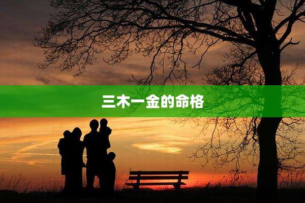 三木一金的命格