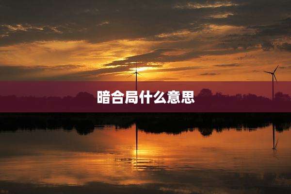 暗合局什么意思