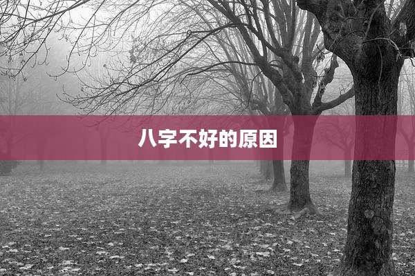 八字不好的原因
