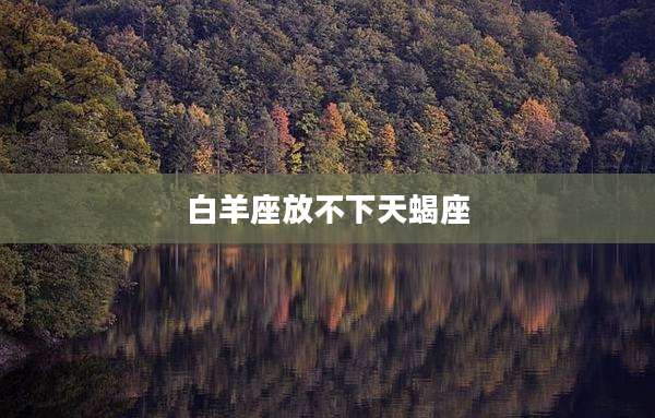 白羊座放不下天蝎座