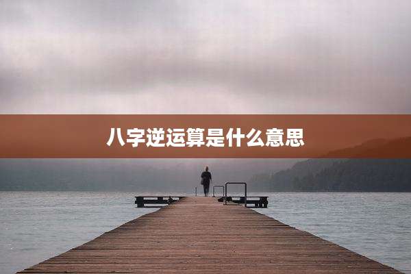 八字逆运算是什么意思