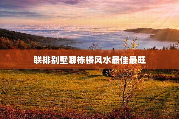 联排别墅哪栋楼风水最佳最旺
