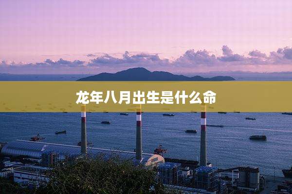 龙年八月出生是什么命