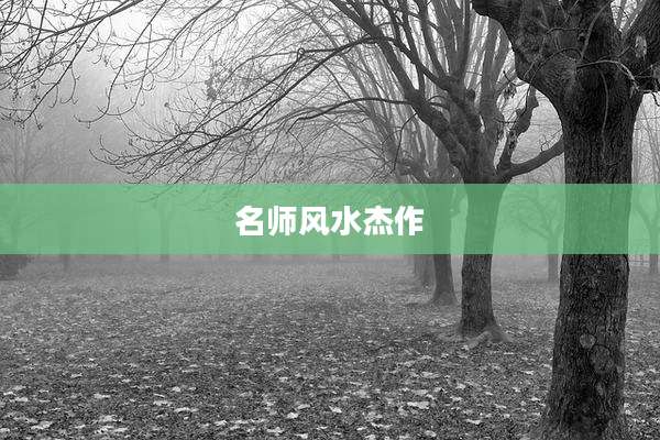 名师风水杰作