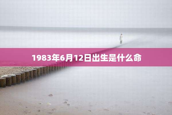 1983年6月12日出生是什么命