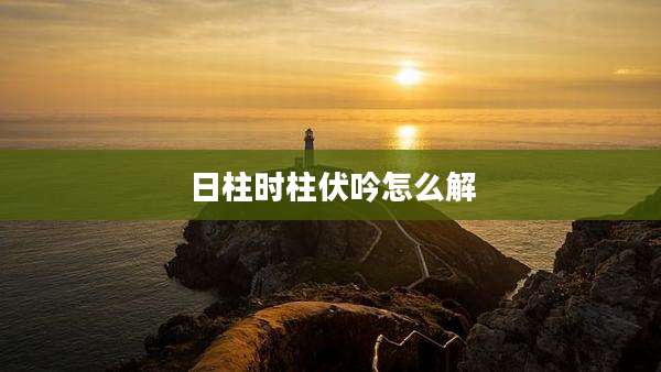 日柱时柱伏吟怎么解
