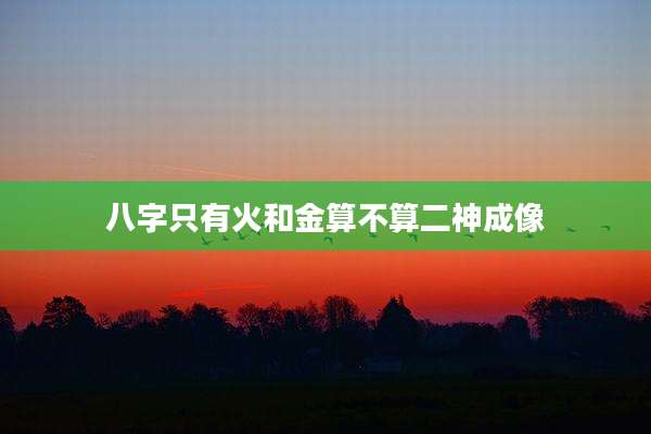 八字只有火和金算不算二神成像