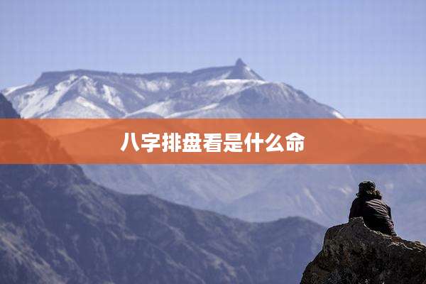 八字排盘看是什么命