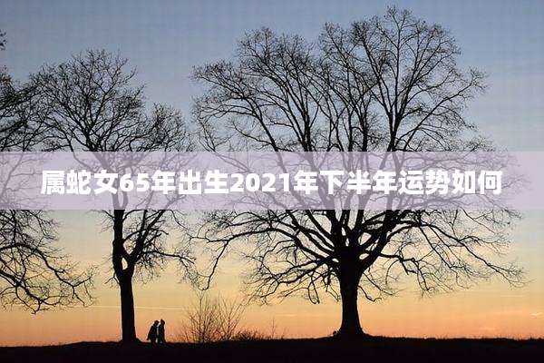 属蛇女65年出生2021年下半年运势如何