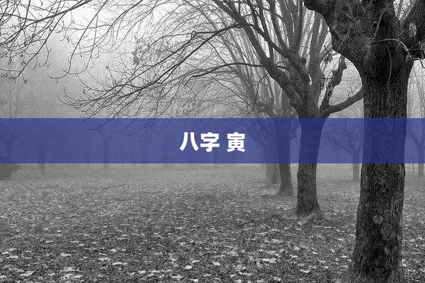 八字 寅