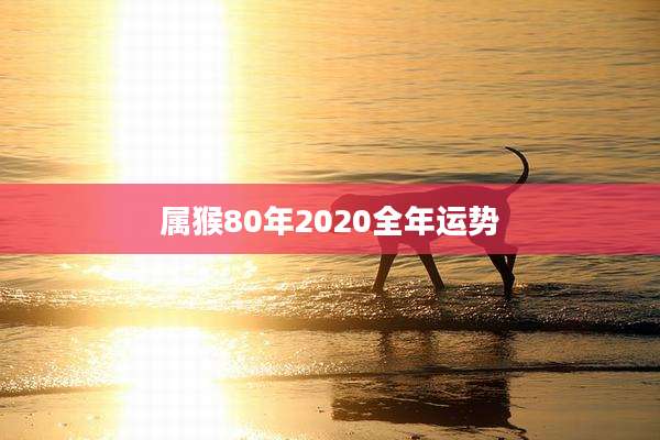 属猴80年2020全年运势