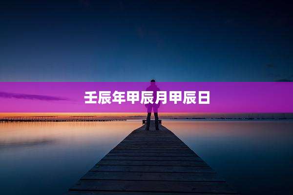 壬辰年甲辰月甲辰日