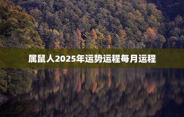 属鼠人2025年运势运程每月运程