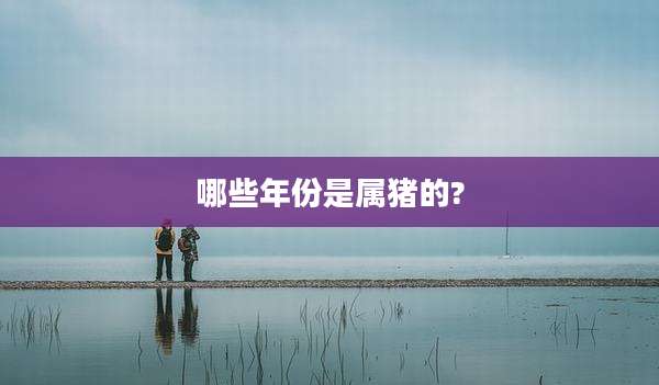 哪些年份是属猪的?