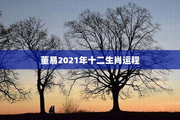 董易2021年十二生肖运程
