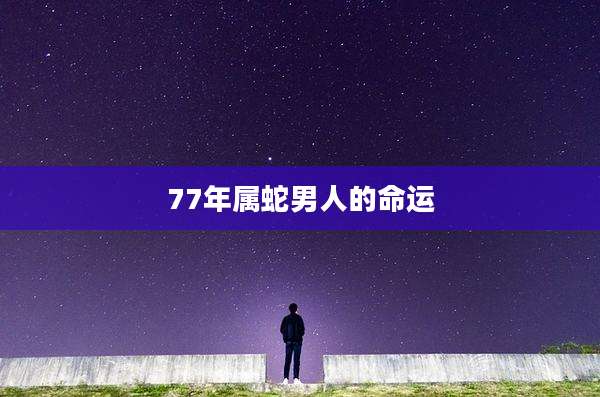 77年属蛇男人的命运