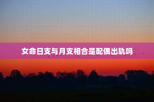 女命日支与月支相合是配偶出轨吗