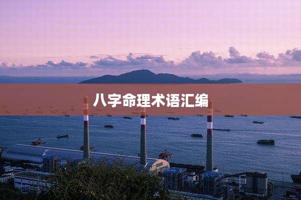 八字命理术语汇编