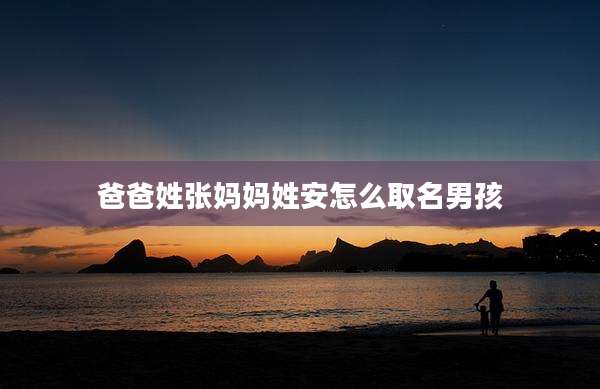 爸爸姓张妈妈姓安怎么取名男孩