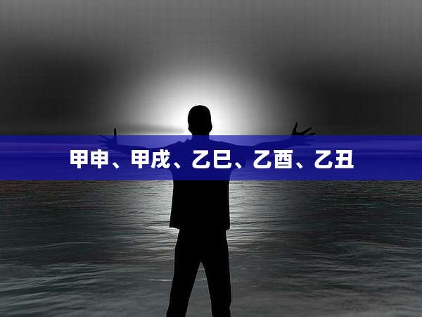 甲申、甲戌、乙巳、乙酉、乙丑