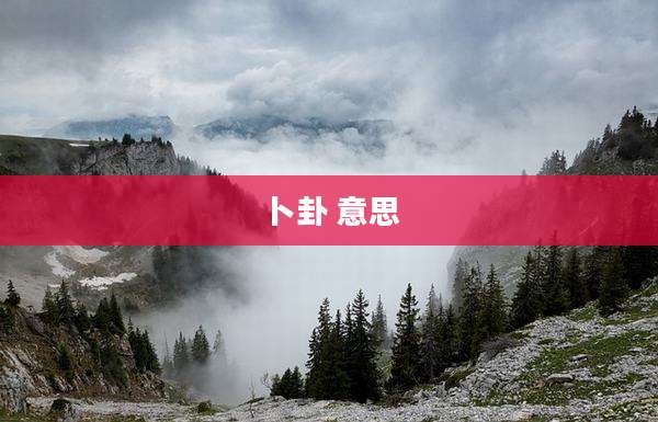 卜卦 意思