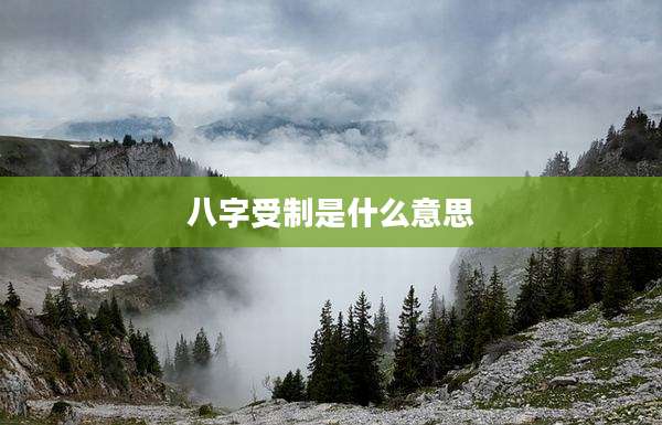 八字受制是什么意思