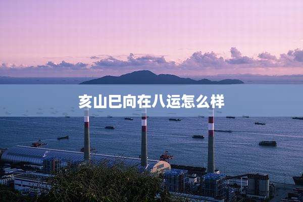 亥山巳向在八运怎么样