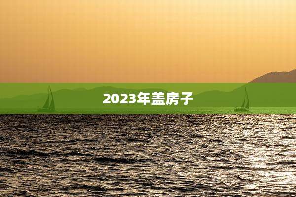 2023年盖房子