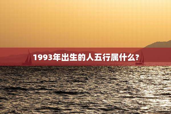 1993年出生的人五行属什么?