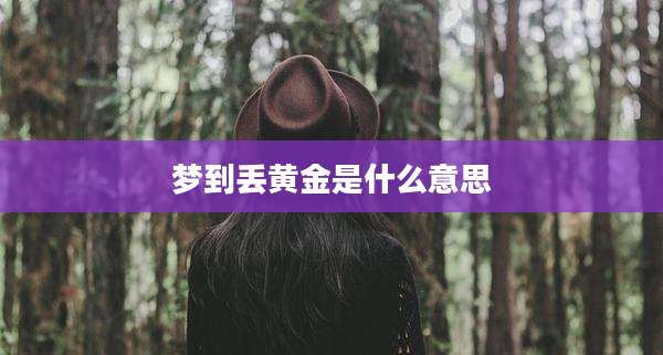 梦到丢黄金是什么意思