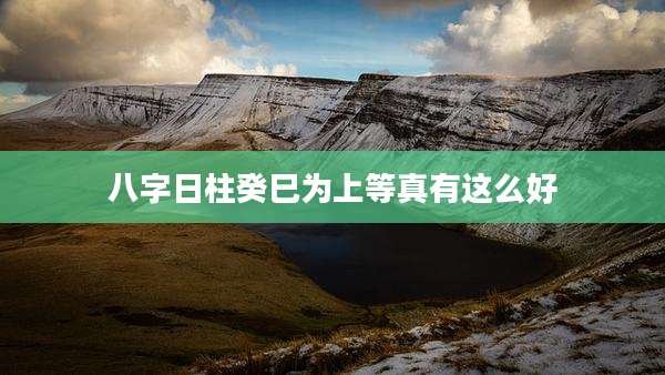八字日柱癸巳为上等真有这么好