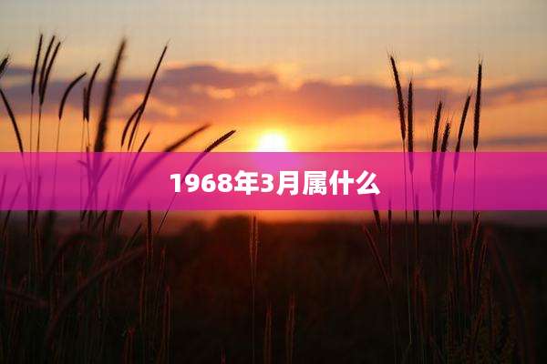 1968年3月属什么