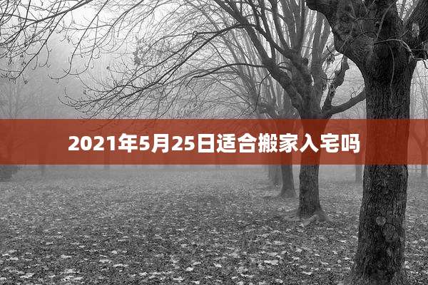 2021年5月25日适合搬家入宅吗