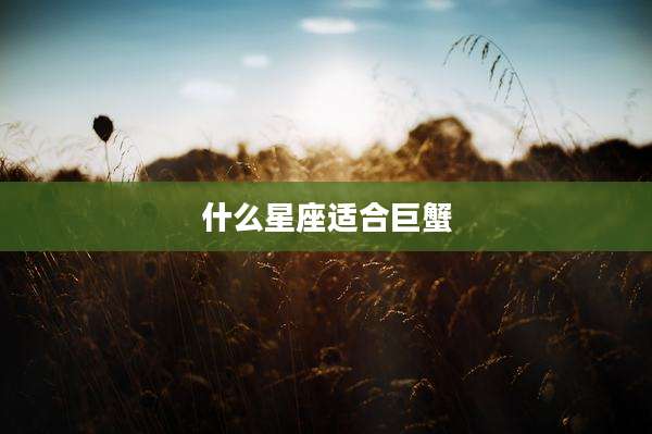 什么星座适合巨蟹