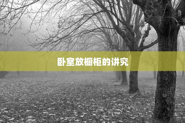 卧室放橱柜的讲究