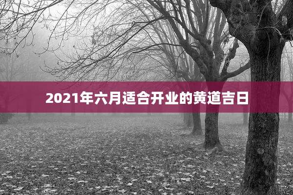 2021年六月适合开业的黄道吉日