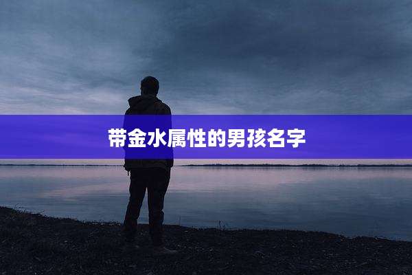带金水属性的男孩名字