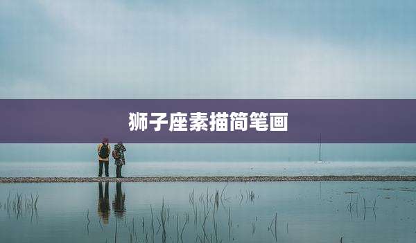 狮子座素描简笔画