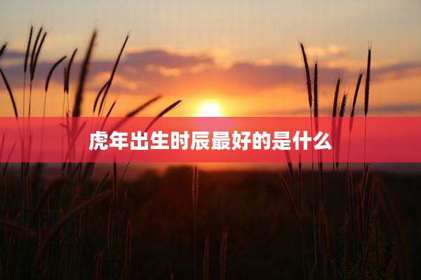 虎年出生时辰最好的是什么