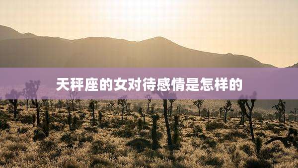 天秤座的女对待感情是怎样的