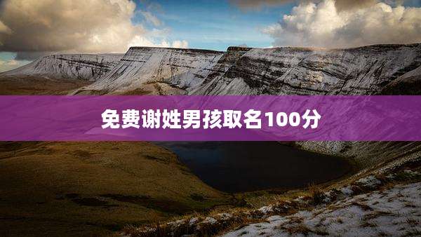 免费谢姓男孩取名100分