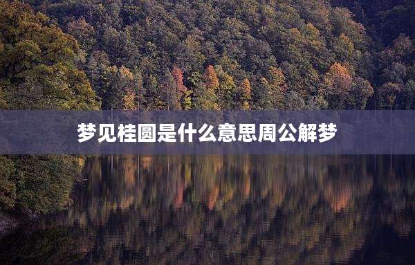 梦见桂圆是什么意思周公解梦