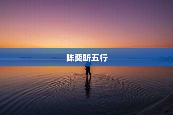 陈奕昕五行
