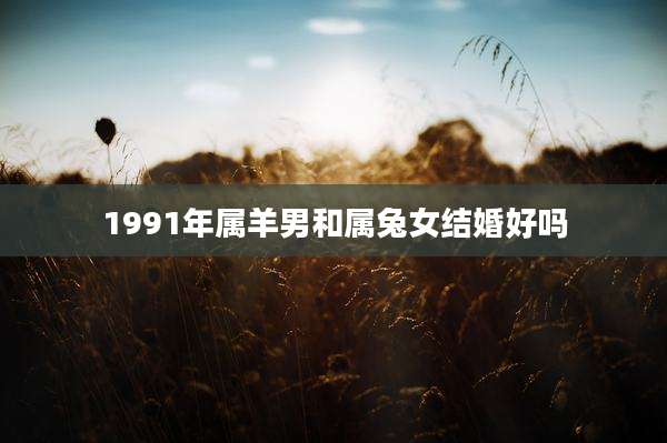1991年属羊男和属兔女结婚好吗
