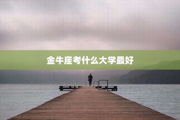 金牛座考什么大学最好