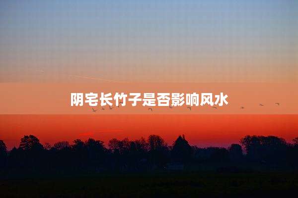 阴宅长竹子是否影响风水