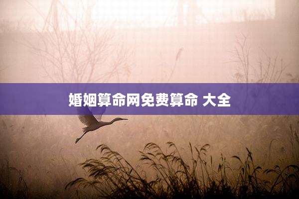 婚姻算命网免费算命 大全