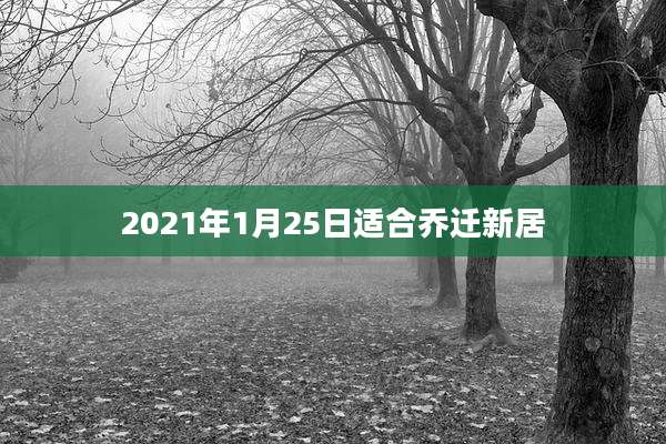 2021年1月25日适合乔迁新居