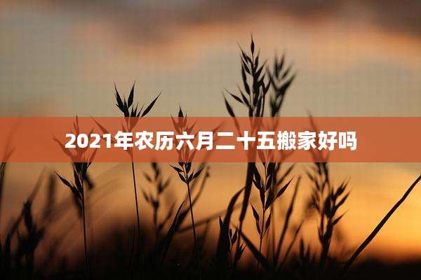 2021年农历六月二十五搬家好吗